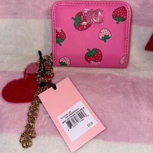 NWT Juicy Couture Sweet Juicy Coin Purse Zip Around in Pink Lemonade Wallet
